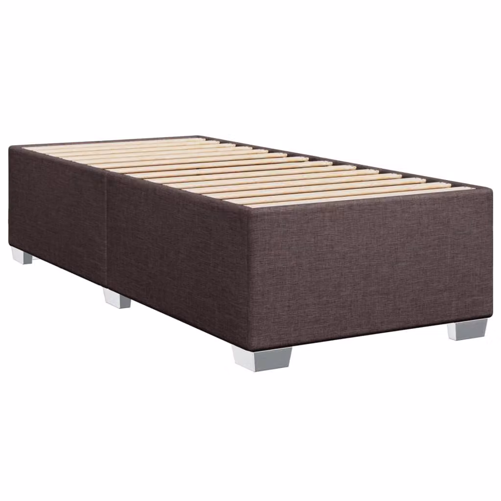 Giroletto senza Materasso Marrone Scuro 80x200 cm Tessuto