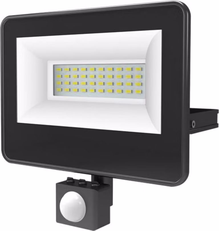 ACA Lighting nero SENSOR Faretto LED SMD IP66 30W 4000K 3100Lm 230V AC Ra80 V3040S