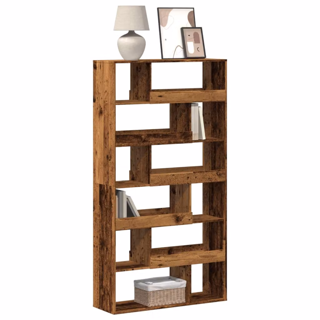 Libreria vidaXL in legno color marrone con pannello posteriore, L 100 cm, P 33 cm, H 187,5 cm
