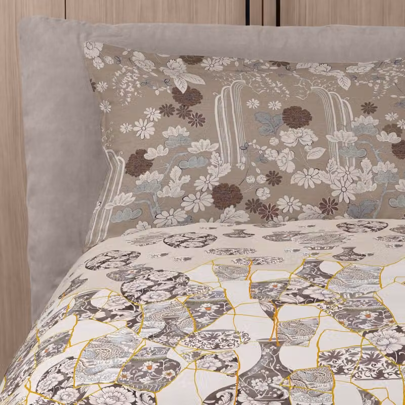 KINTSUGI Parure copripiumino - Taglia: 2 piazze,Colore: KINTSUGI - MARRONE
