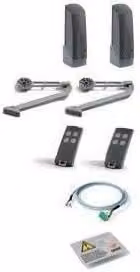 Kit di automazione per cancelli a battente Cardin KT-BL824ACB in alluminio grigio