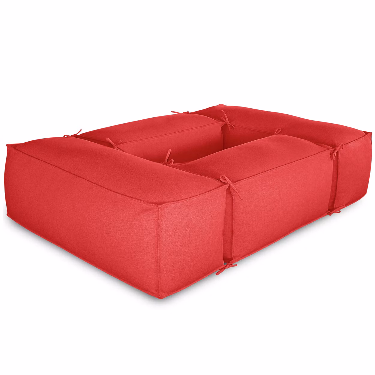 Salottino da esterno 2+2 moduli Rosso