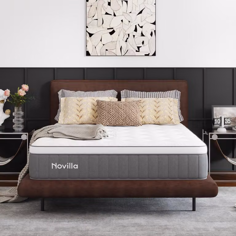 Materasso Novilla, dimensioni 90x200 cm, altezza 22 cm, realizzato in schiuma fredda e memory foam