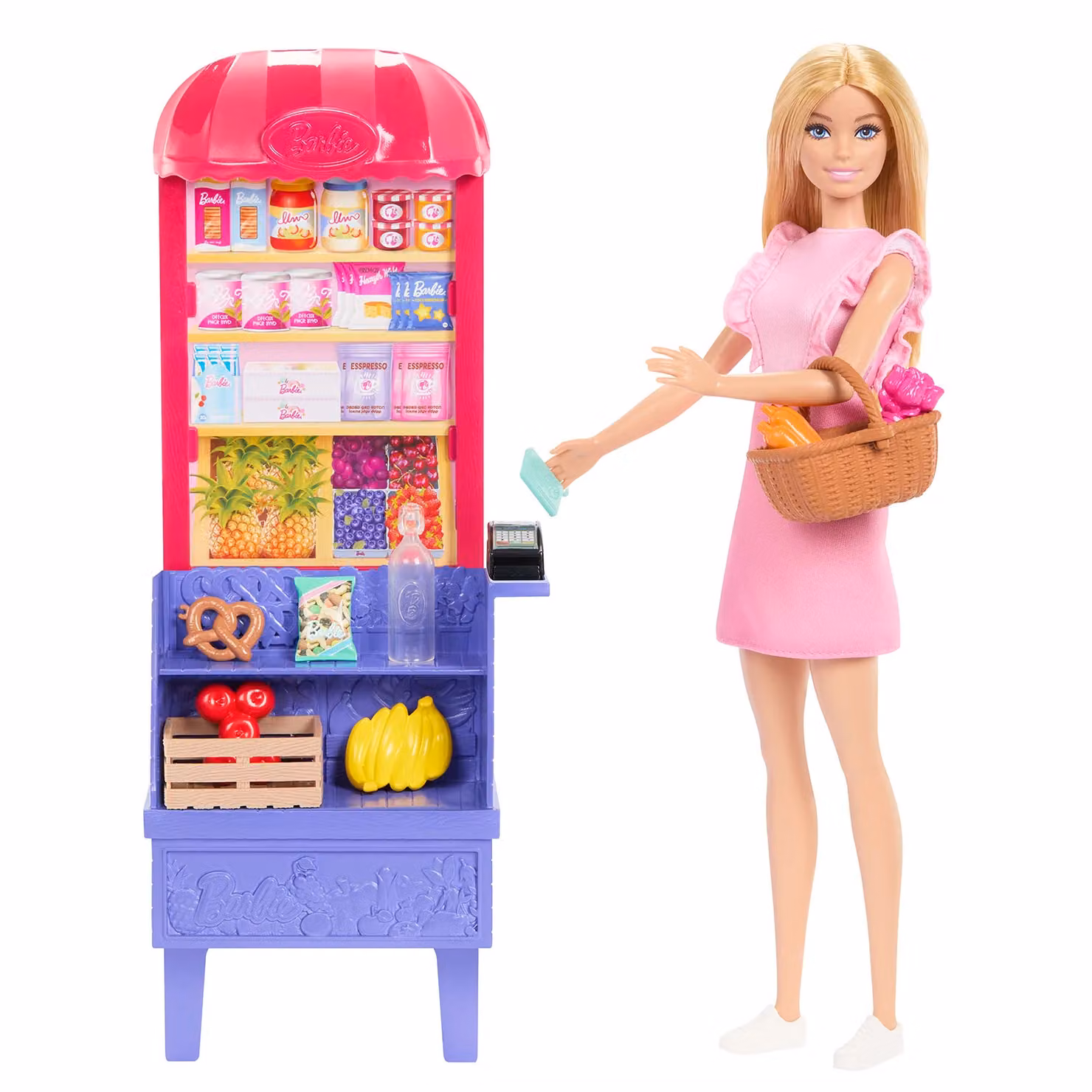Mattel Barbie Malibu at the Market Set con Bambola e 11 Accessori Multicolore – 1