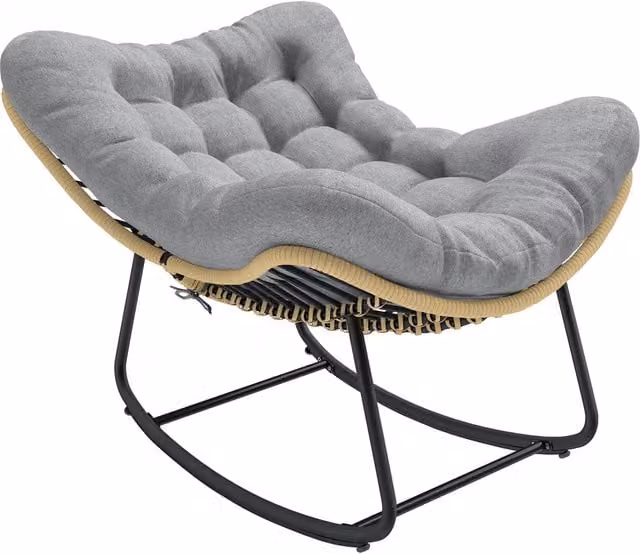 Poltrona dondolo da giardino ¨C Minimal ¨C Grigio