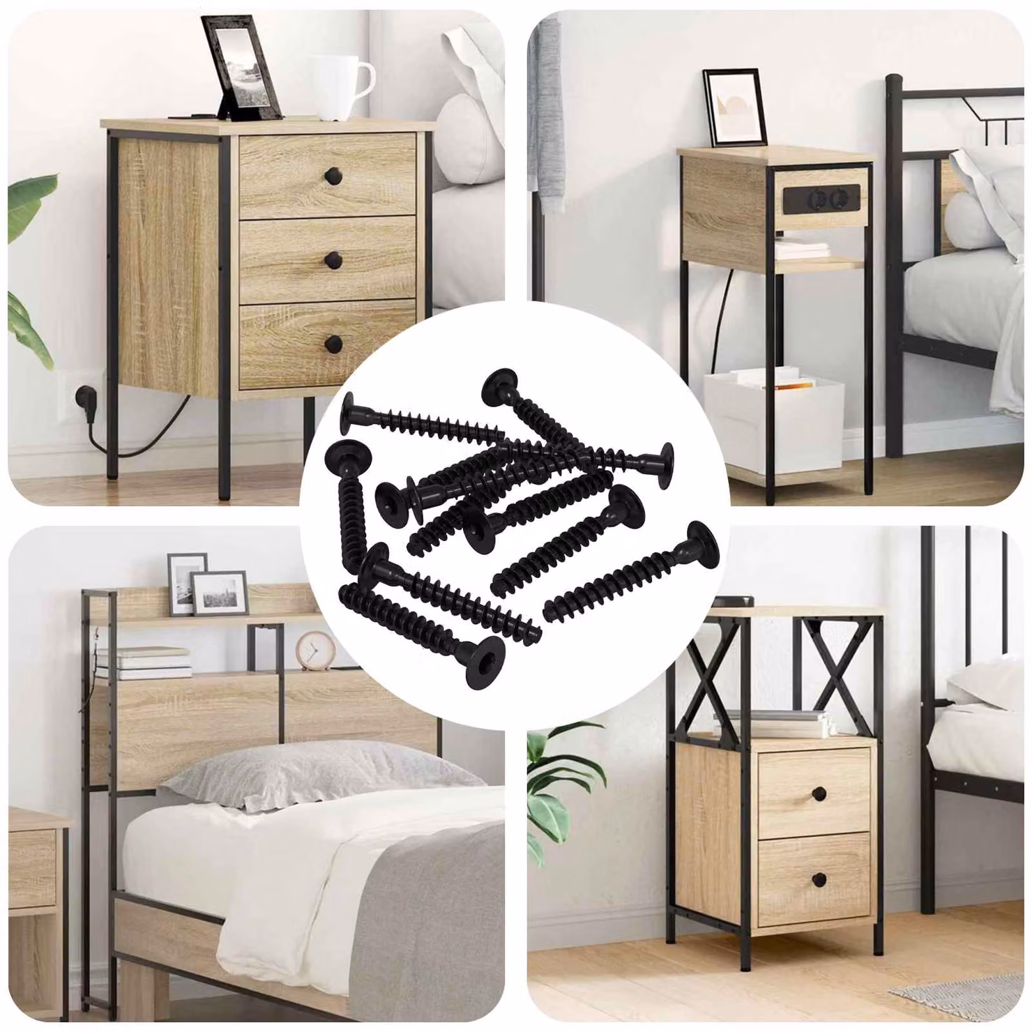 Set di 5143 viti a testa esagonale vidaXL in acciaio nero