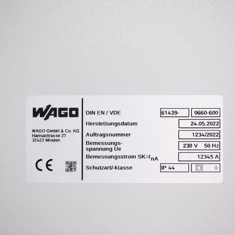 Targhette identificative WAGO; 70 x 33 mm; bianche 210-801