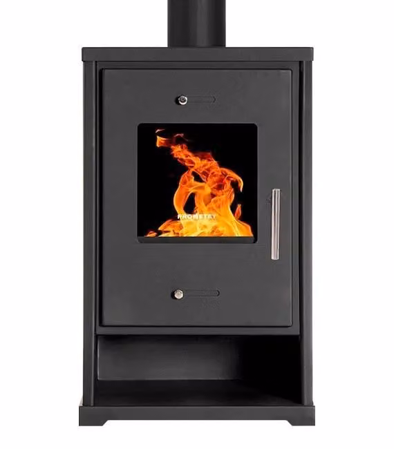 Stufa a legna EKO 4 7 kW Acciaio Nero A+ Classe energetica Ecodesign