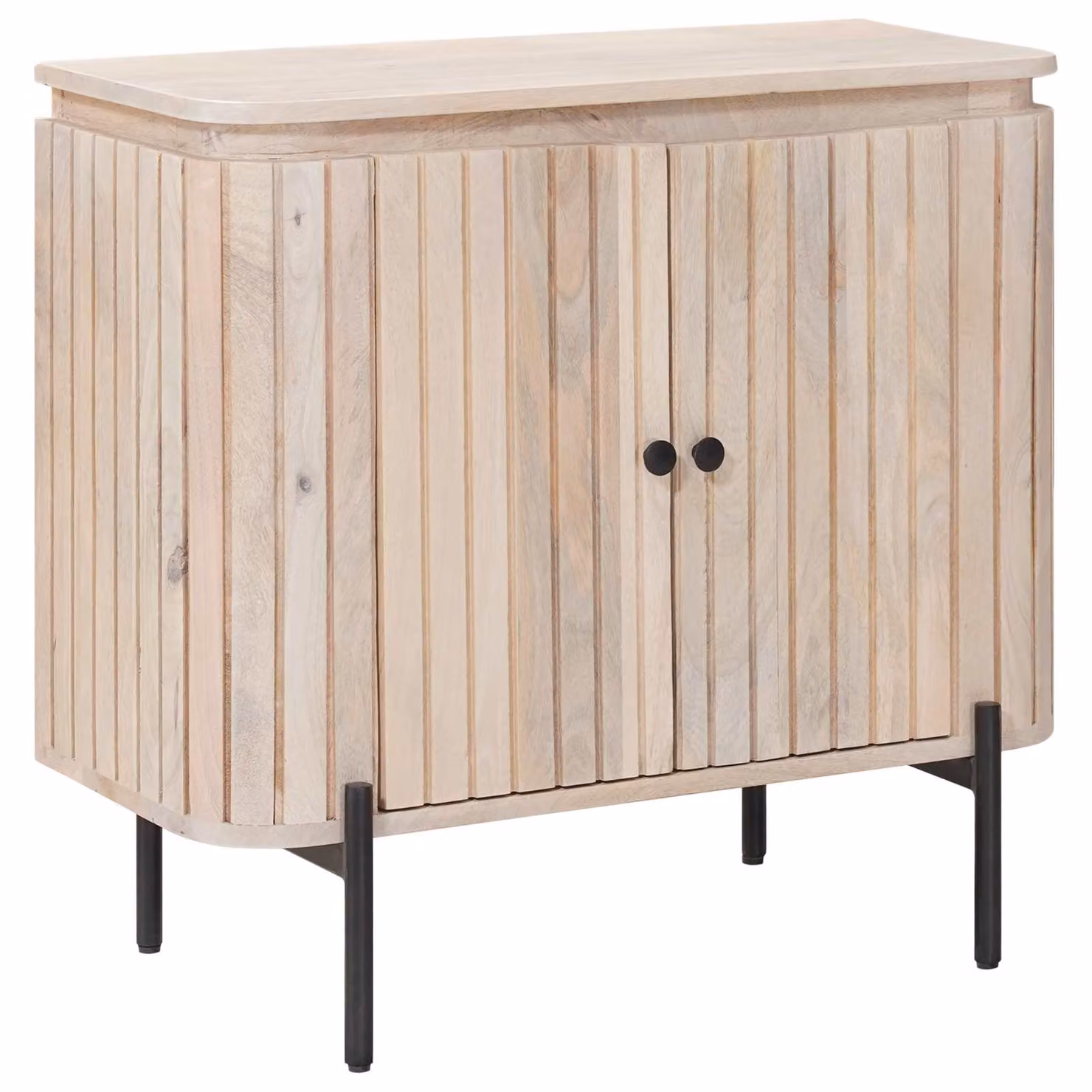 Credenza moderna vidaXL in legno di mango color marrone e beige L 70 cm, P 30 cm, H 65 cm