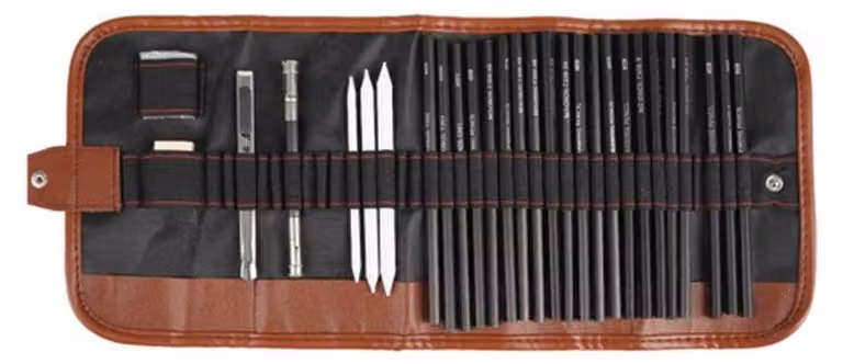 Set di strumenti per pittura e disegno, 29 pezzi