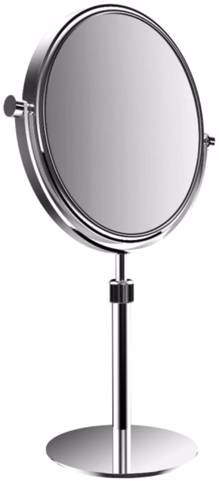 emco puree miroir sur pied, hauteur réglable, diamètre 201 mm, grossissement 5x, chrome, 109400121, 109400121