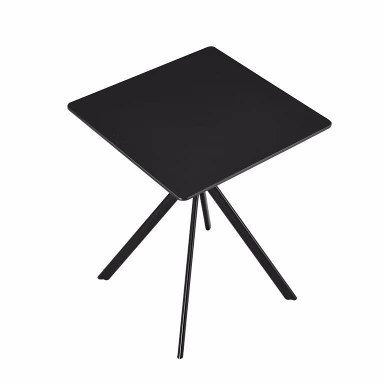 [Tavolo da pranzo - Nero 60x60x75cm - Tavolo da cucina Tavolo da sala da pranzo Tavolo da riunione Tavolo da conferenza