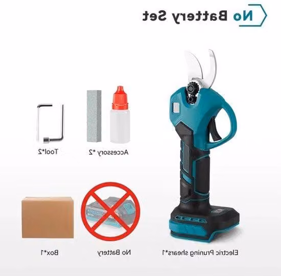 Forbici elettriche da taglio da 30 mm - Motore brushless - Forbici da taglio ergonomiche - Lame in acciaio SK5 - Ideali per giardinaggio, parchi e cura del paesaggio - Forbici da taglio a batteria
