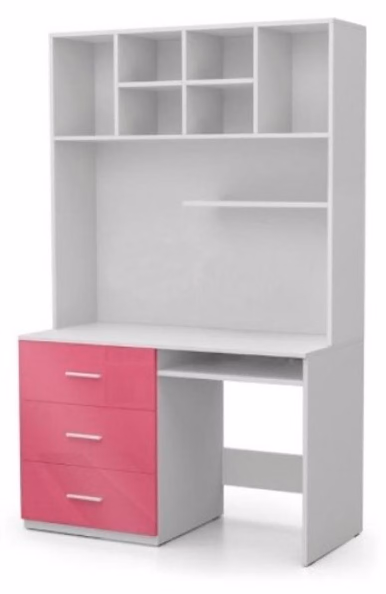 Schreibtisch Hochglanz Rosa Tisch Kinderzimmer Jugendzimmer Mädchen Tische