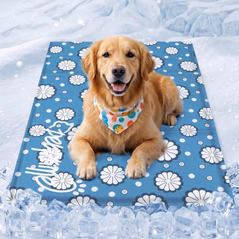 Tappetino refrigerante per cani, 90x60 cm, ideale per l'estate, pieghevole, impermeabile