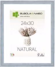 Cornice rettangolare in legno Bubola & Naibo Azzurro 24x30 cm