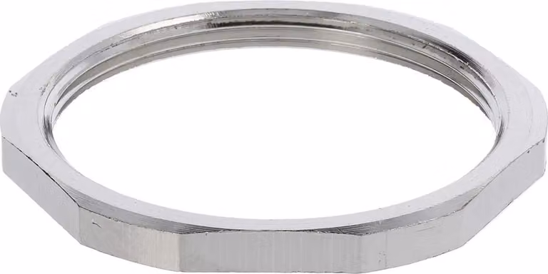 WISKA, dado di contrasto M50x1,5, modello GMS-M50, esagonale, in ottone (CuZn) nichelato, colore argento - 1 pezzo