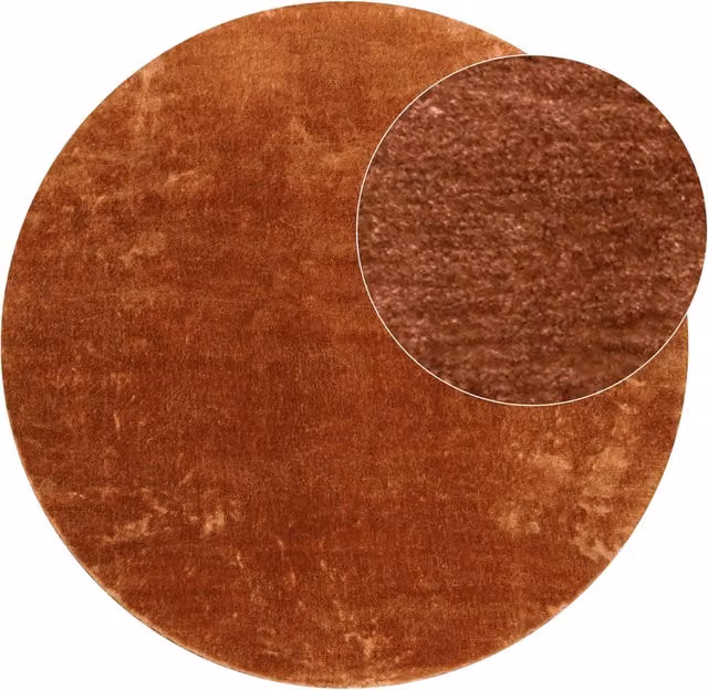 Tappeto Calissa Italia rotondo colore arancione diametro: 120 cm