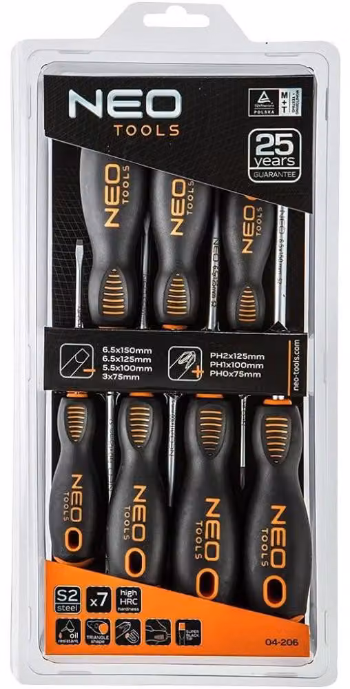 NEO TOOLS Set di cacciaviti, 7 pezzi.