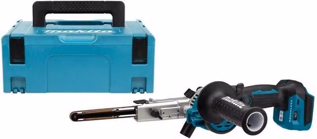 Makita DBS180ZJ Levigatrice a nastro a batteria 18V LXT con motore brushless e velocità variabile, colore nero e multicolore