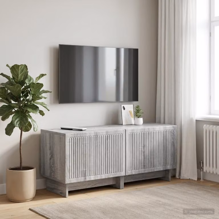 Mobile TV vidaXL moderno in legno ingegnerizzato color grigio Sonoma L: 120 cm, P: 40 cm, H: 49 cm