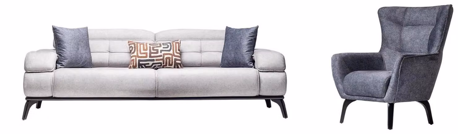Wohnlandschaft Sofa Couch Set Sitzgruppe Lounge Polstergarnitur Sitzgruppe 3+1