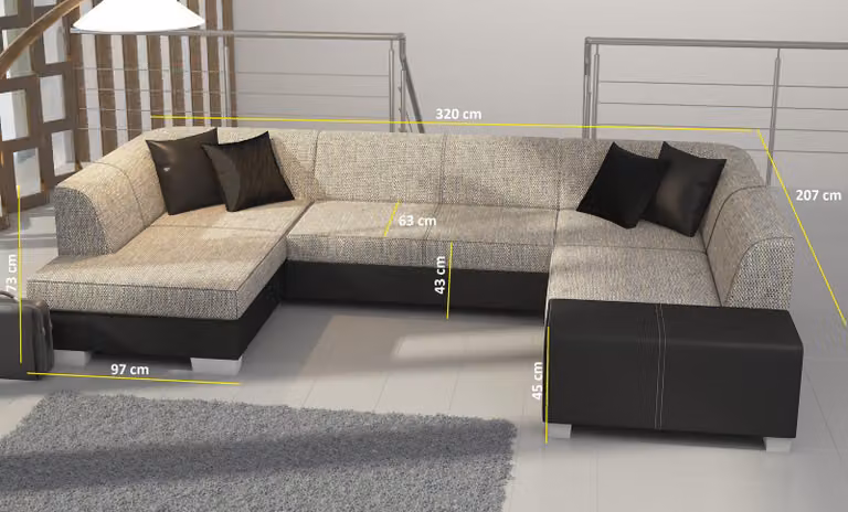Sofa Couch Modern Schlafsofa Couch Bettfunktion Polster Eckgarnitur Ecksofa