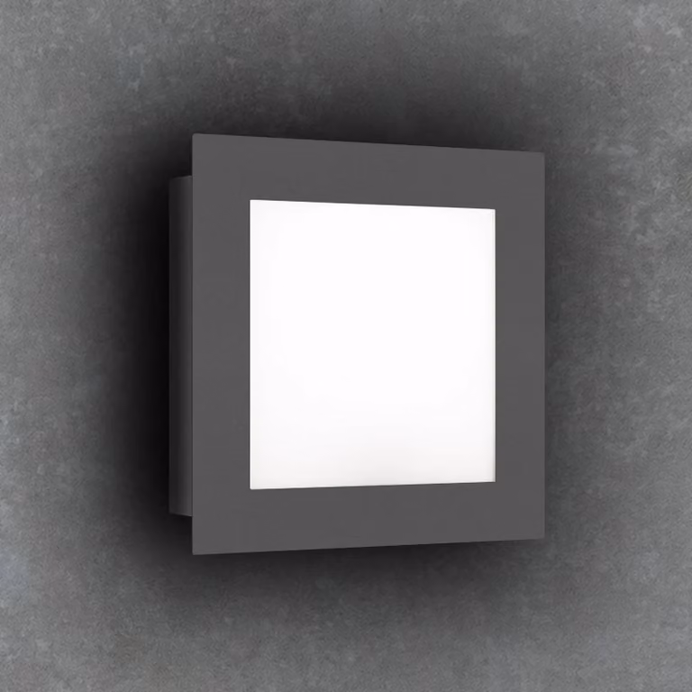 LCD Applique LED da esterni 3007LED, grafite 3007LED, Alluminio / Grigio / Zincato, Acciaio Inox, Moderno
