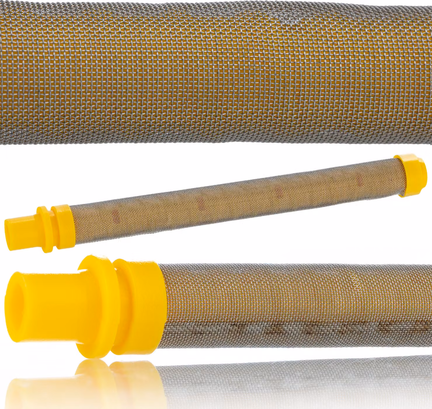 Rosfix Ugello Ad Ago Filtrante – 100 Mesh | Lunghezza 100 mm, Diametro 10,8 mm | Per Vernici, Mordenti, Pigmenti | Adatto per Spruzzatori di Vernice
