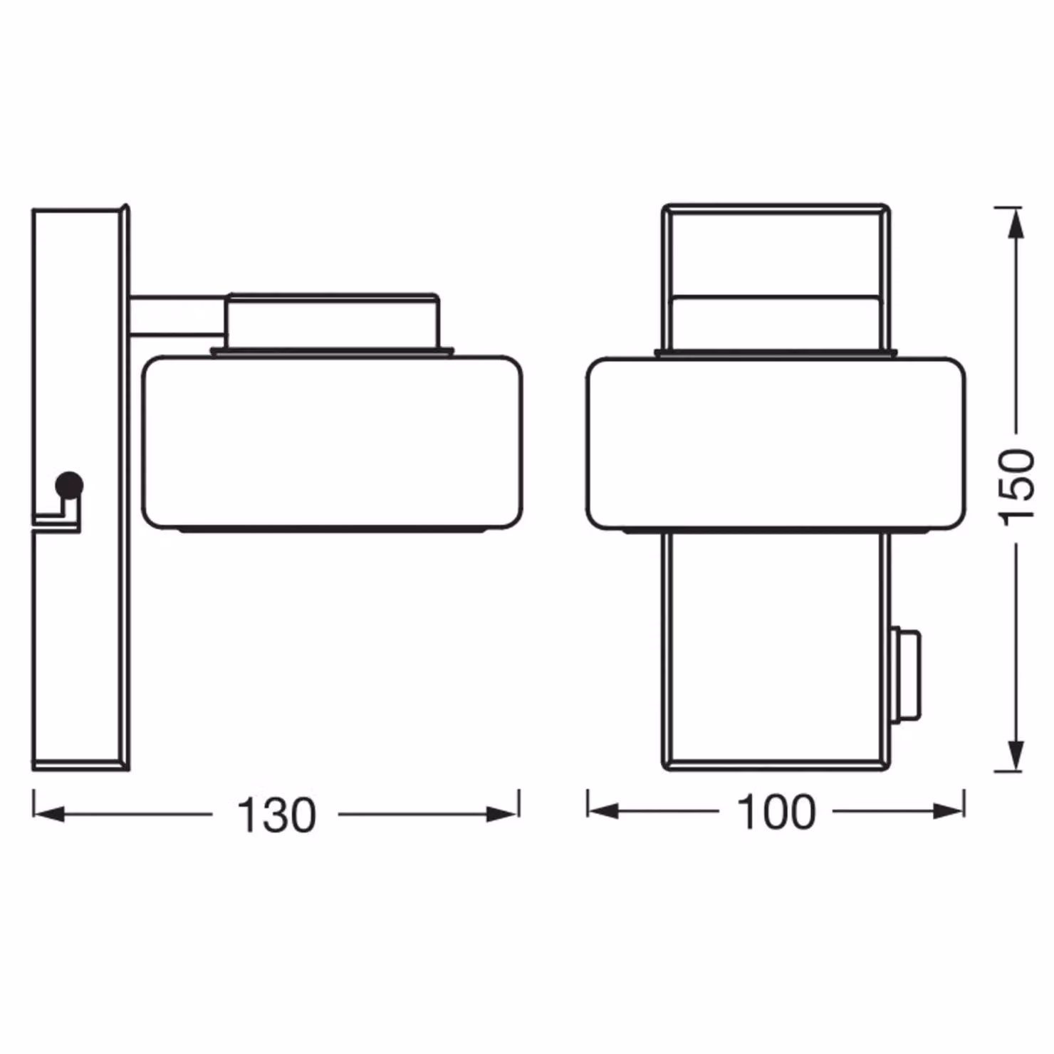 LEDVANCE Applique da parete Orbis Flame, Cromo / Argento, Bagno, Metallo, Applique