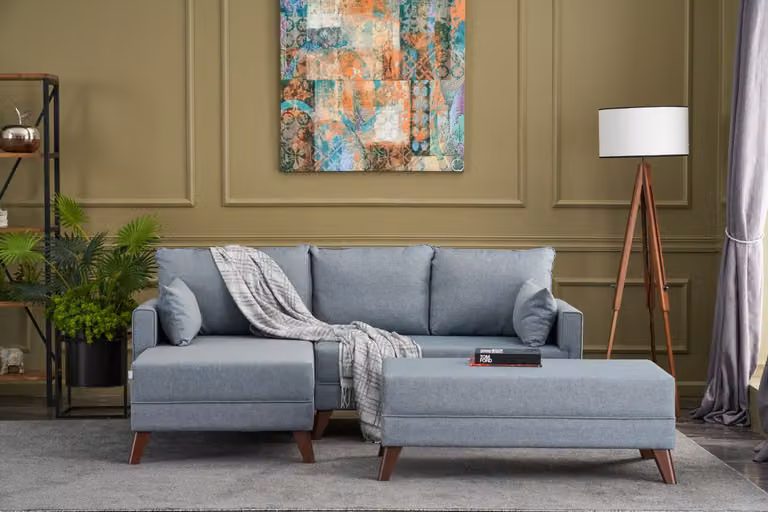 Hanah Home, Bella- BLC1692, blu, divano letto, struttura: Abete