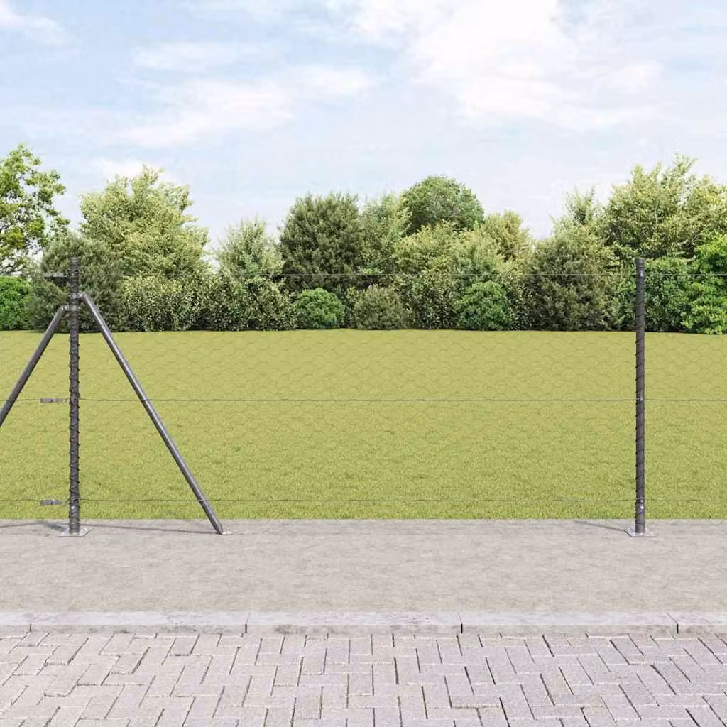Maison Exclusive - Palo della recinzione Grigio 10 x 0,8 m (maglia 50 mm)
