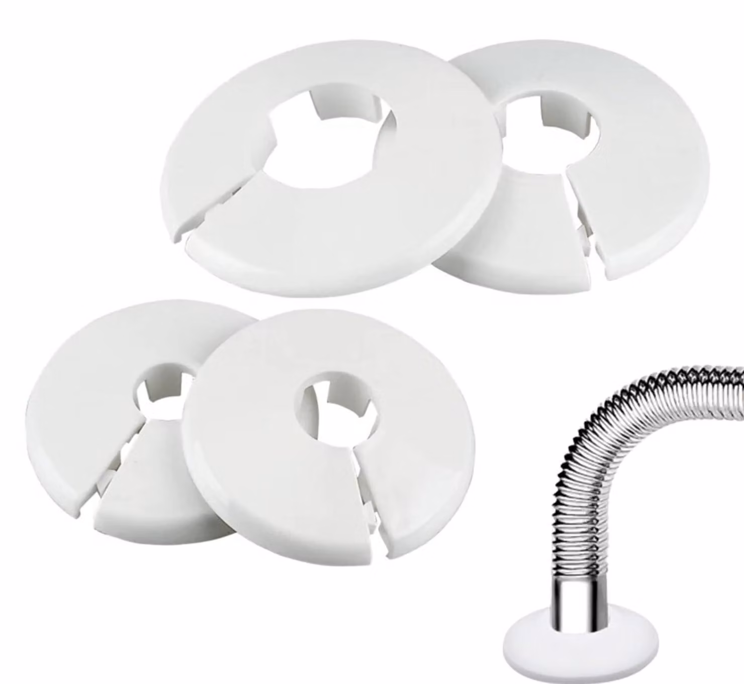 Coperture per radiatori, forma rotonda, confezione da 10 pezzi, colore bianco, universali per radiatori