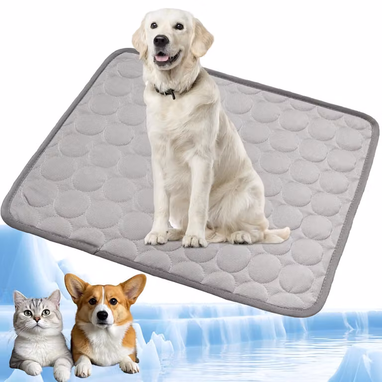Tappetino refrigerante per animali domestici, cuscino refrigerante estivo per cani, colore grigio, taglia XL