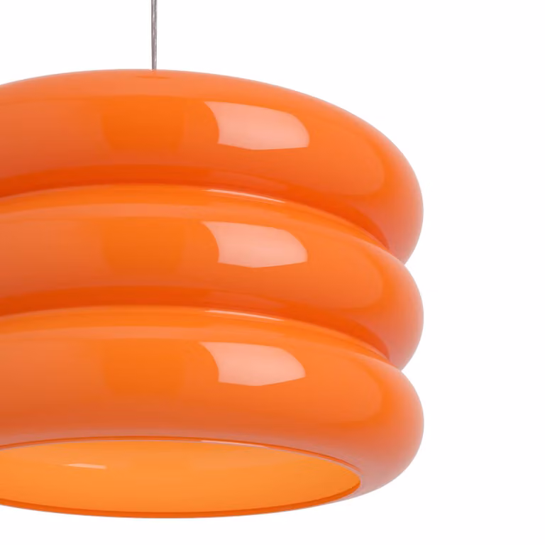 EGLO Lampada a sospensione Tortora, dimmerabile, Giallo / Arancione, Soggiorno / Sala da pranzo, Vetro, Giovanile, Lampada a sospensione