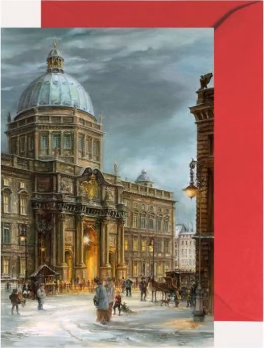 Mini calendario dell'Avvento "Castello di Berlino" in formato biglietto di auguri