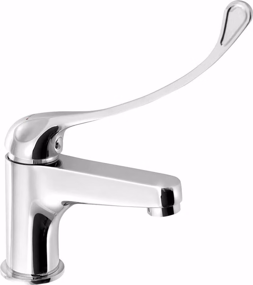 Miscelatore per lavabo SIEGER senza scarico, altezza 150 mm, leva lunga, cromo