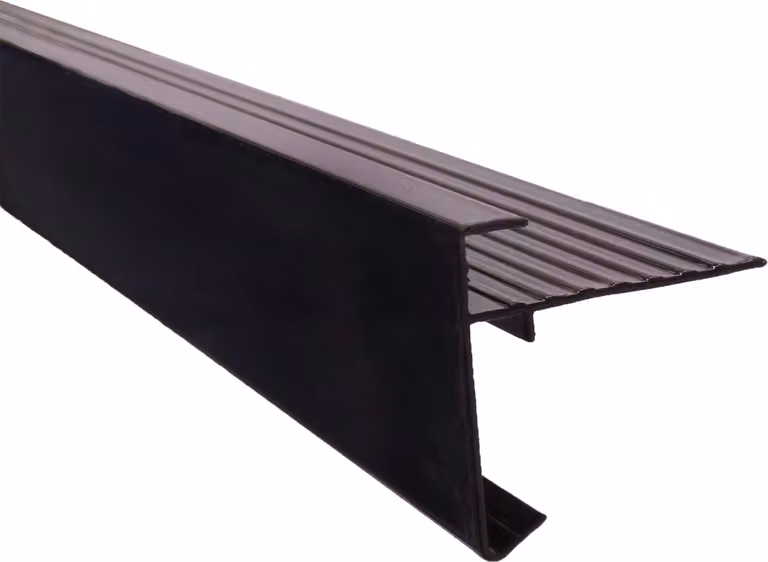 Profilo del bordo del tetto in alluminio nero diritto 4,5 x 4,5 x 124,5 cm - al pezzo