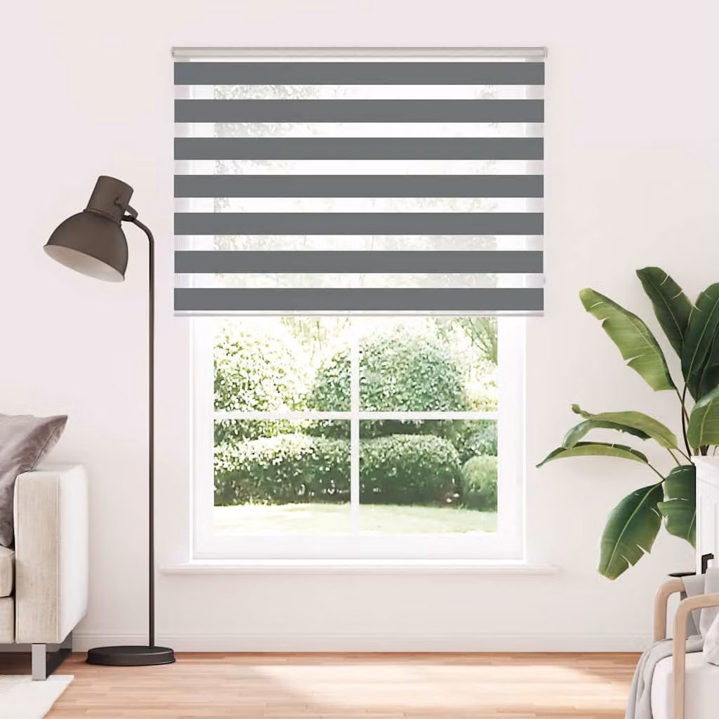 vidaXL Tenda a Rullo Zebra Larghezza Tessuto 160,9 cm Poliestere