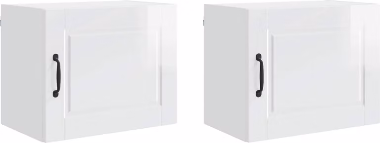Armadietto a muro PORTO 2 pcs Bianco Lucido 50 x 31 x 40 cm