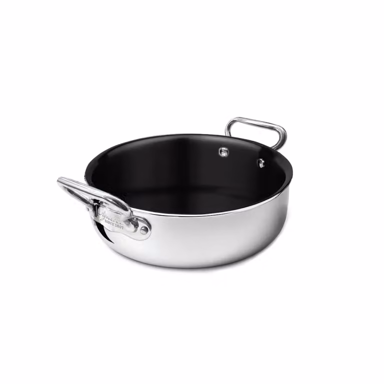 Tegame-Rondò in Alu-Inox 1907 3ply antiaderente PFAS Free, con due maniglie, diam. 28cm