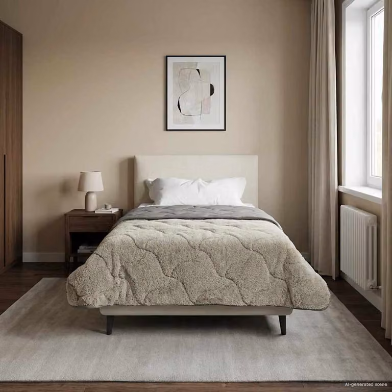 Piumino estivo reversibile in microfibra vidaXL, Grigio chiaro, L 155 x P 220 cm