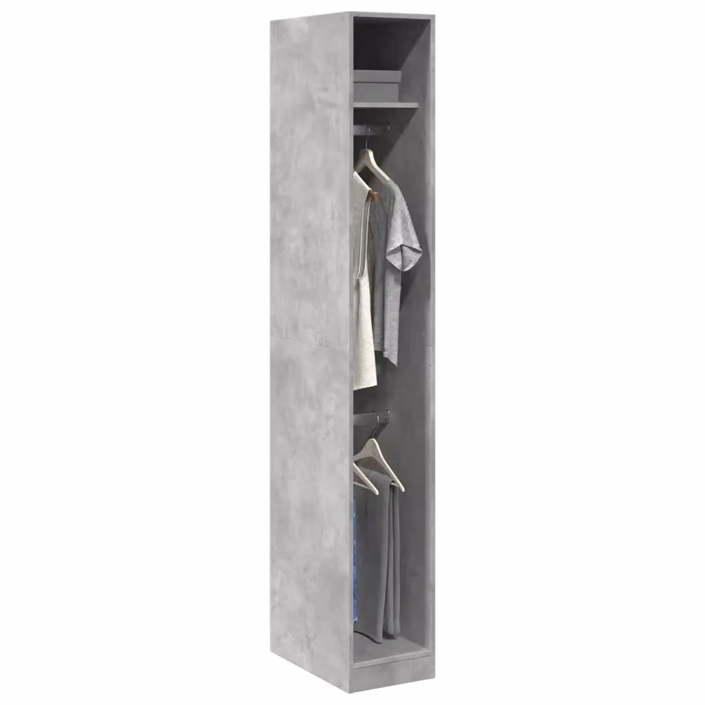 Armadio a parete in legno multistrato Grigio Cemento DESIGN IN L/P/H: 30 x 50 x 200 cm CFW6451289 – 2