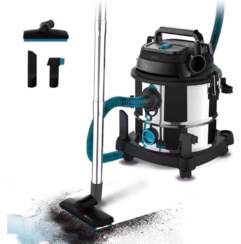 Cecotec Conga Rockstar Wet Dry Steel Max 20 L Aspiratore a cilindro Secco e bagnato 1400 W Combi