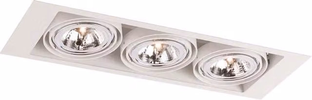 Faretto incasso bianco rettangolare orientabile 3xGU10 Shilo