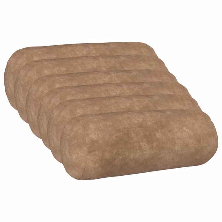 vidaXL Cuscino con cuscino HEERLEN 6 pz Tortora Fleece in microfibra