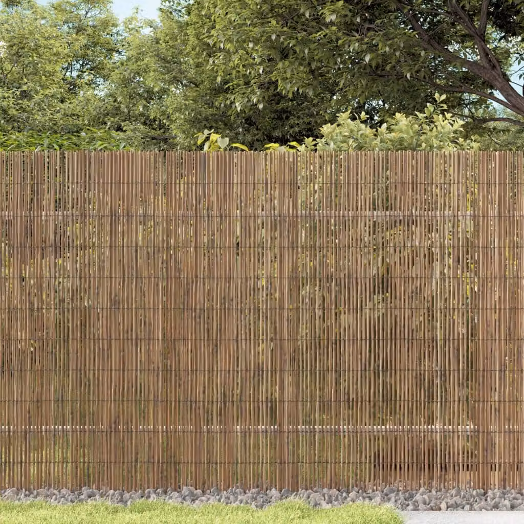 Recinzione da giardino intrecciata vidaXL in giunco marrone L: 600 cm, H: 100 cm