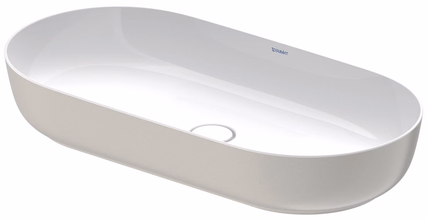 Duravit Luv vasque à poser 80x40cm, sans trop-plein, sans percement pour robinetterie, meulé, 0379802300, 0379802300