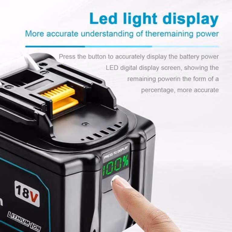 Custodia per utensili da 18 V - 9000 mAh - agli ioni di litio, per utensili elettrici - Batteria di ricambio potente