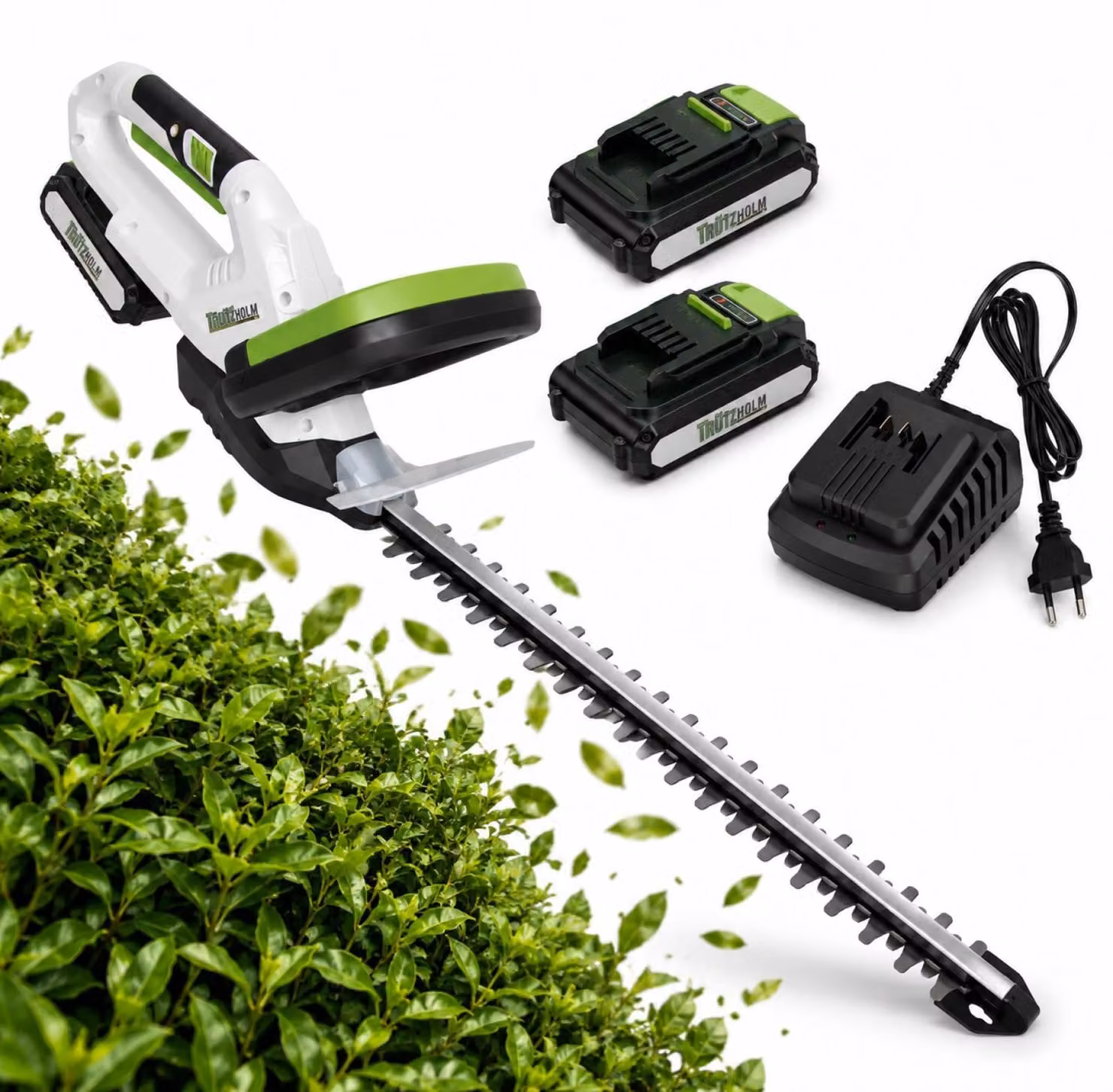 Tagliasiepi a batteria 20 V/2,0 Ah con 2 batterie e caricabatterie rapido Lunghezza di taglio 52 cm